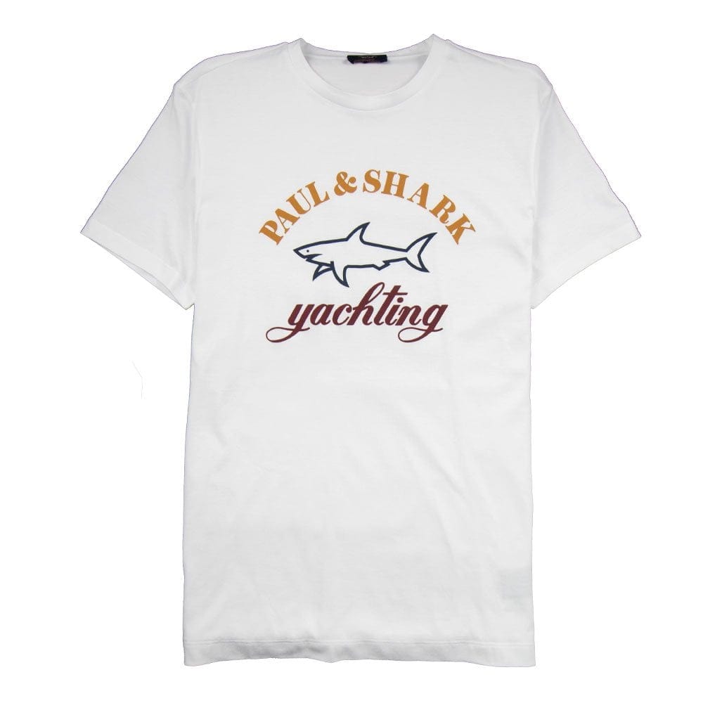 Paul and Shark Large Logo T-Shirt White