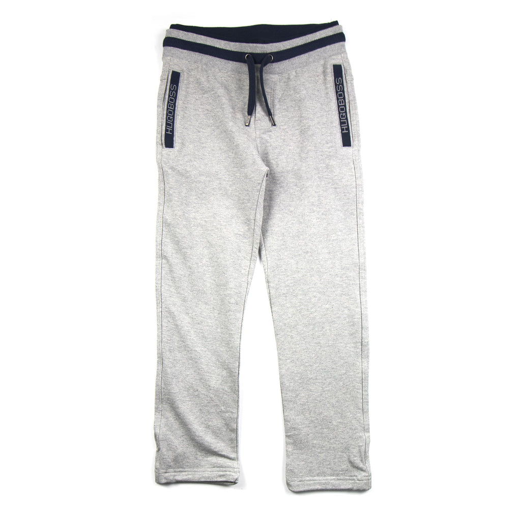 Hugo Boss Kids Side Pocket Logo Track Bottoms Grey