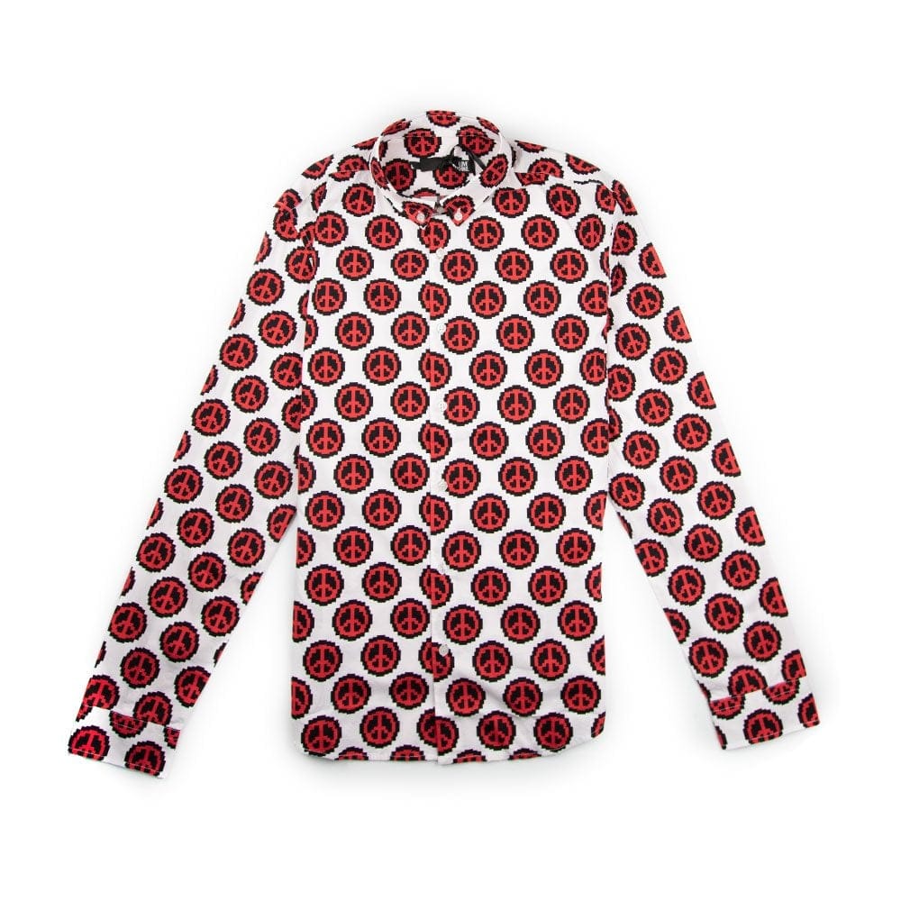Love Moschino Peace Sign Shirt Red/White
