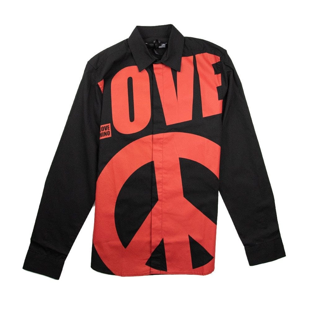 Moschino Love Peace Sign Shirt Black/Red