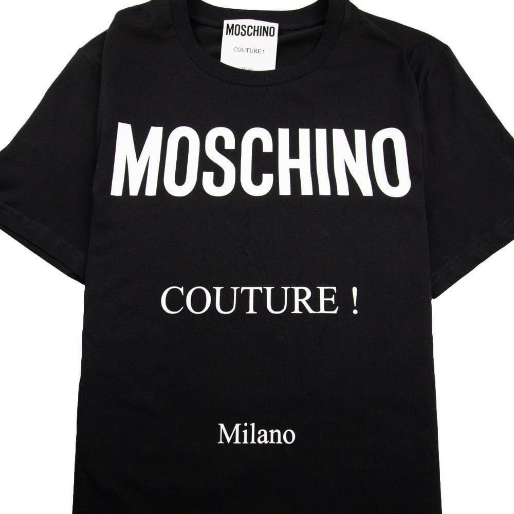 Moschino Couture Milano Logo T-Shirt Black