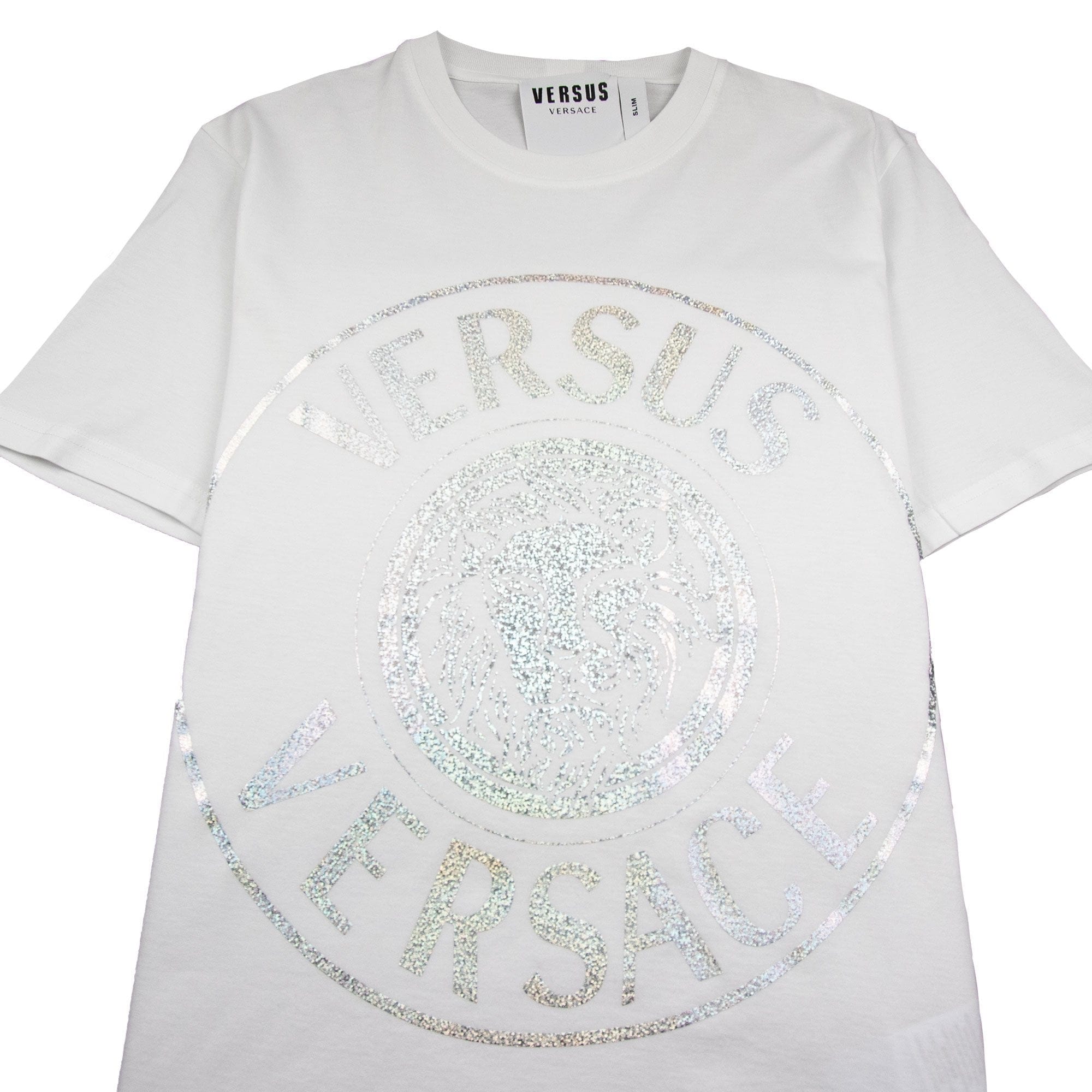 Versace Versus Foil Lion Tee White