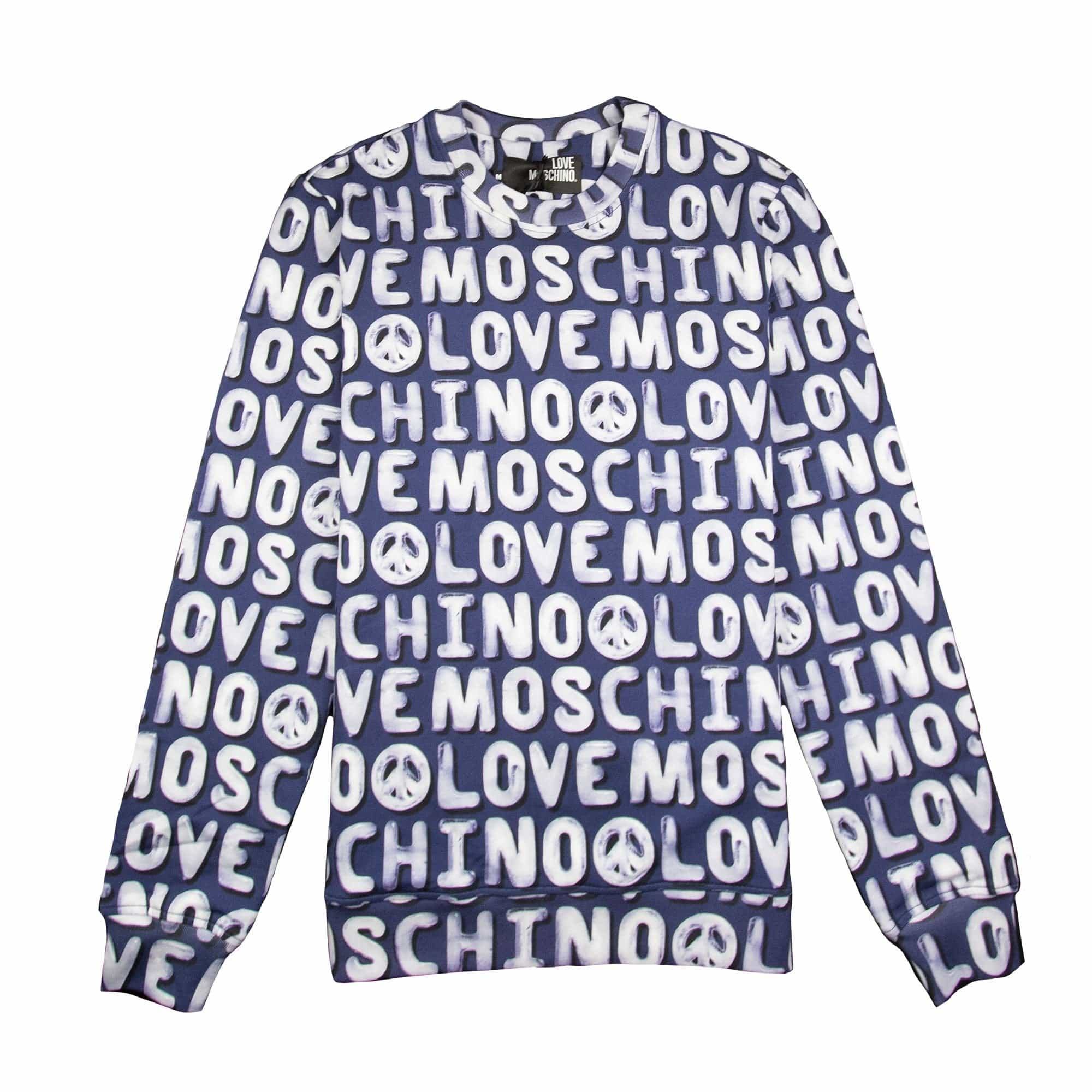 Love Moschino Bubble Writing Sweatshirt Blue