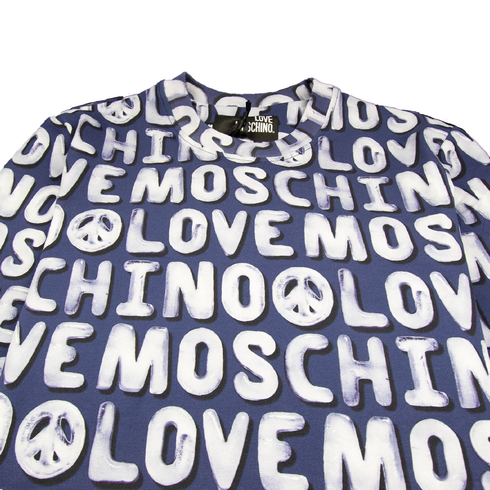 Love Moschino Bubble Writing Sweatshirt Blue