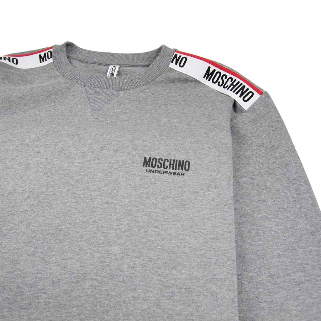 Moschino Underwear Shoulder Logo Sweatshirt Light Grey