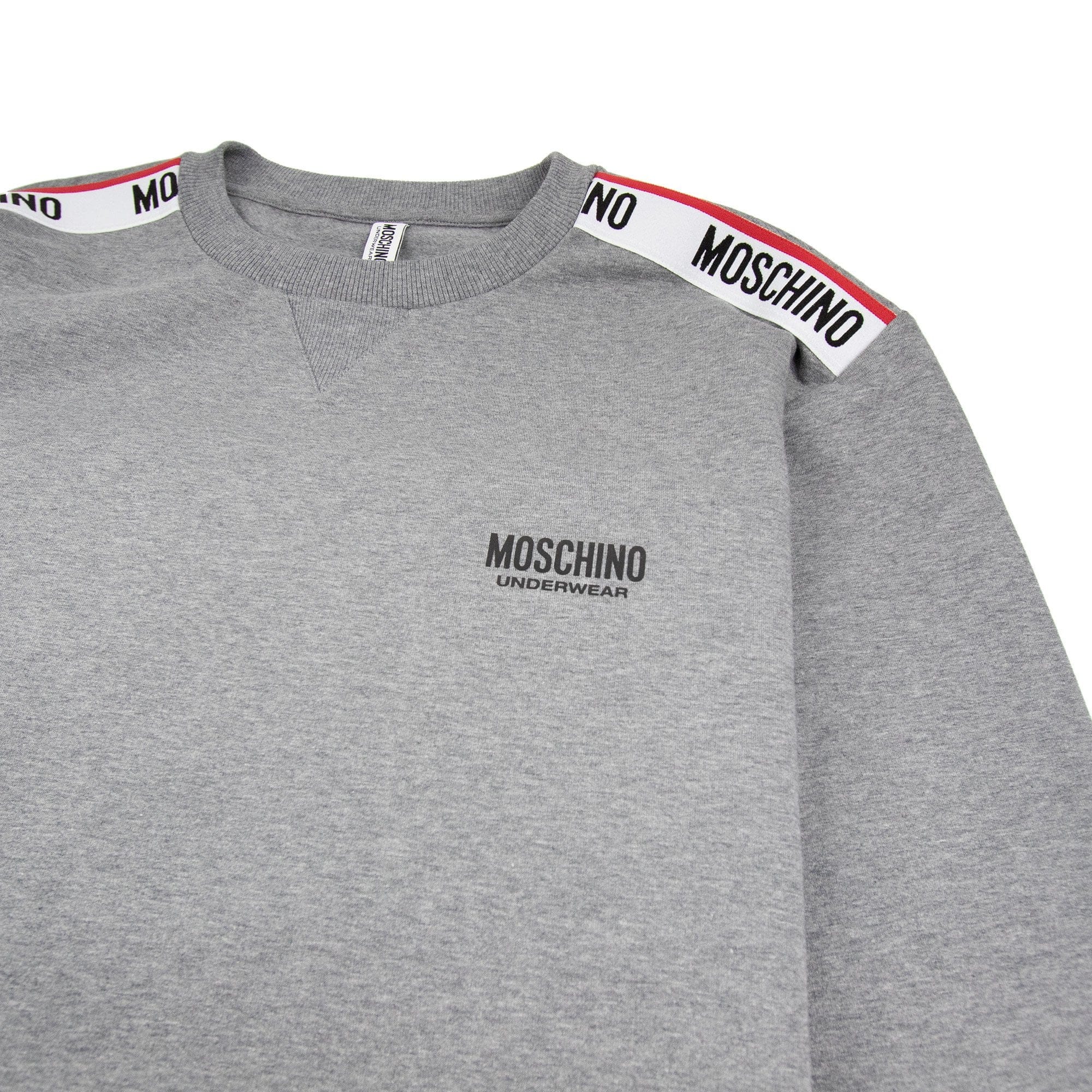 Moschino Underwear Shoulder Logo Sweatshirt Light Grey