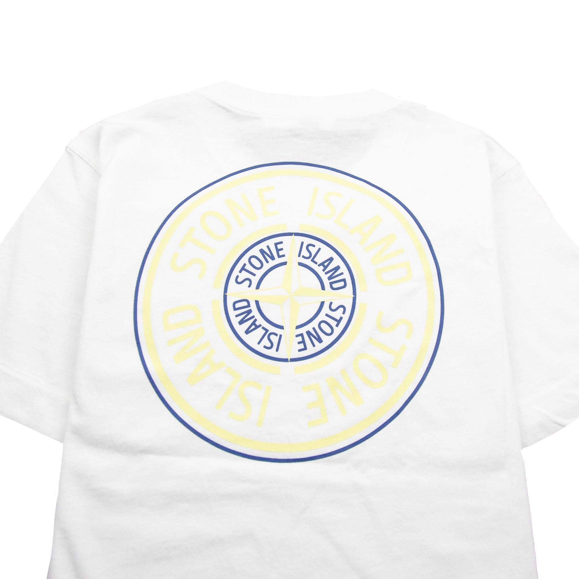 Stone Island Junior Back Compass Logo T-Shirt White