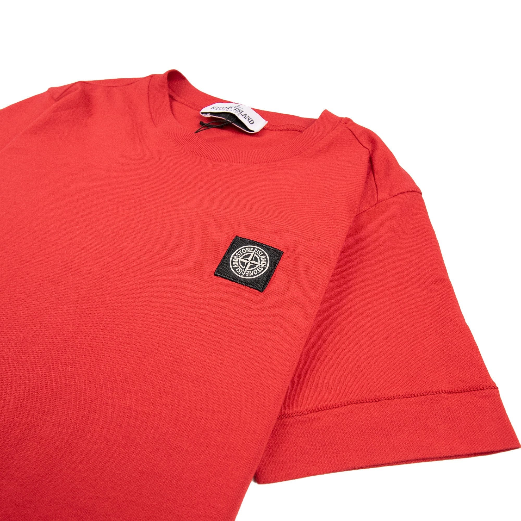 Stone Island Junior Patch Logo T-Shirt Red