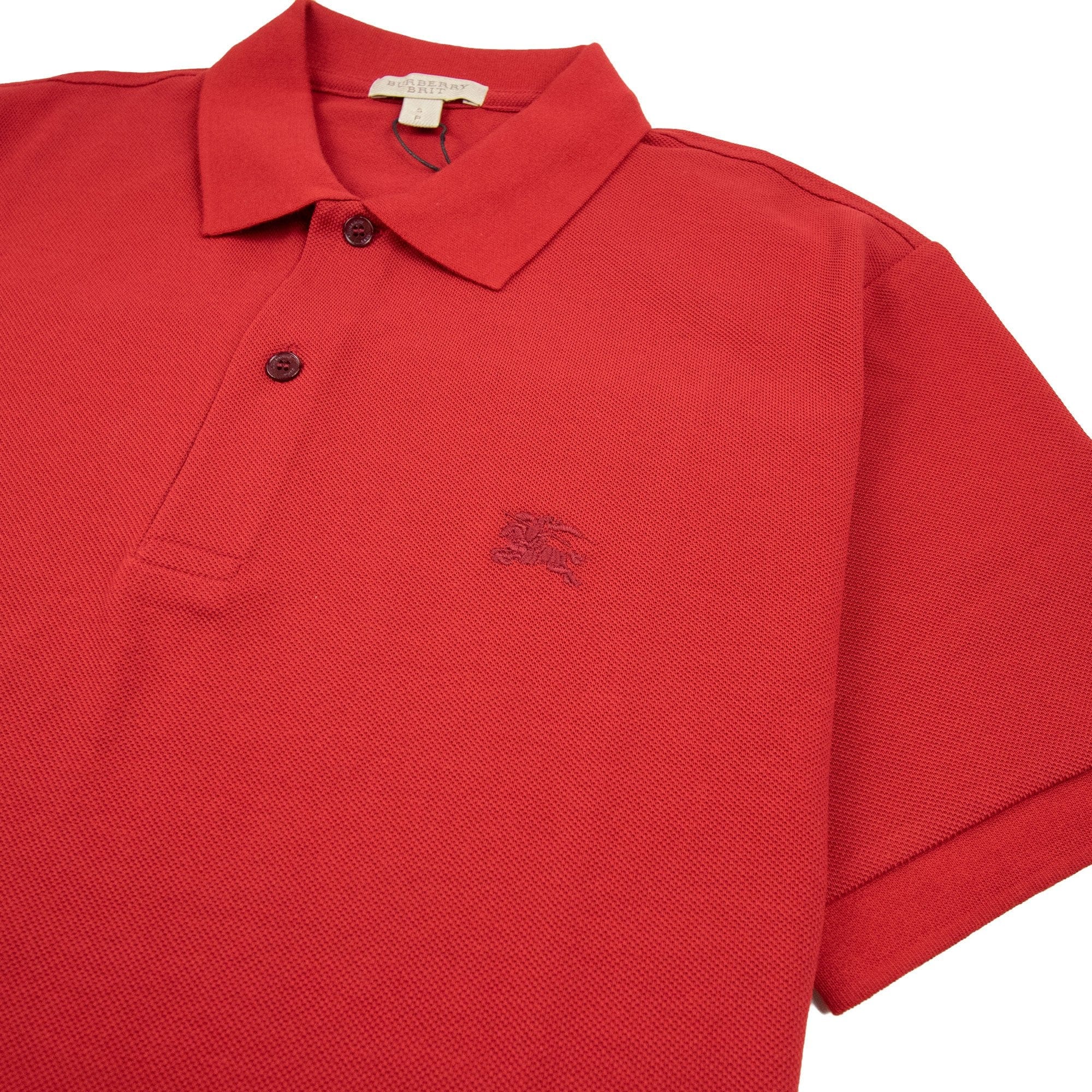 Burberry Oxford Short Sleeve Polo Red
