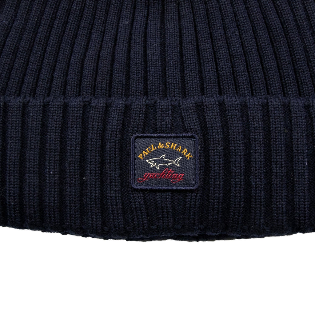 Paul And Shark Patch Logo Beanie Navy