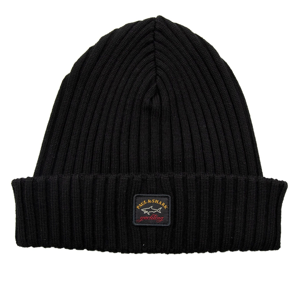 Paul And Shark Patch Logo Beanie Black