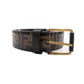 Fendi FF Logo Print Belt Brown