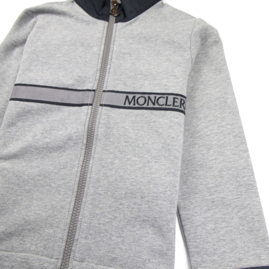 Moncler Junior Full Tracksuit Dark Grey
