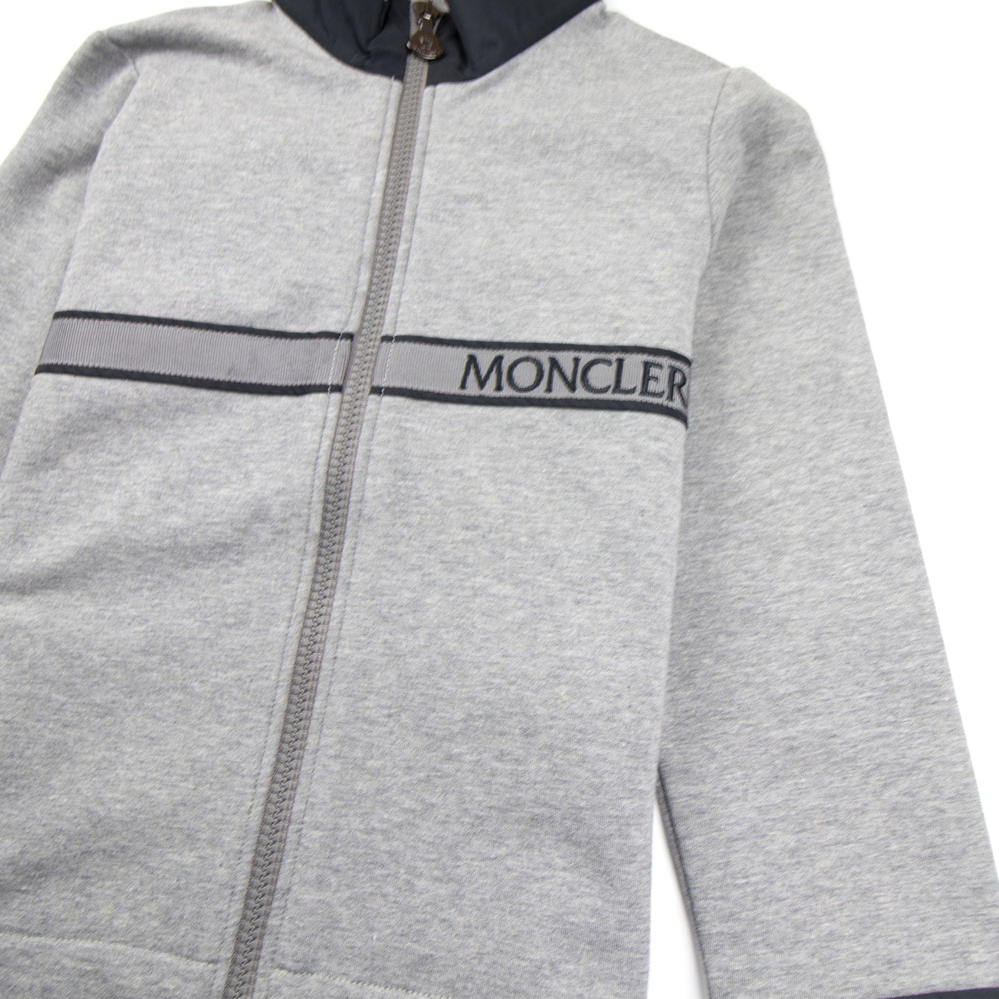 Moncler Junior Full Tracksuit Dark Grey