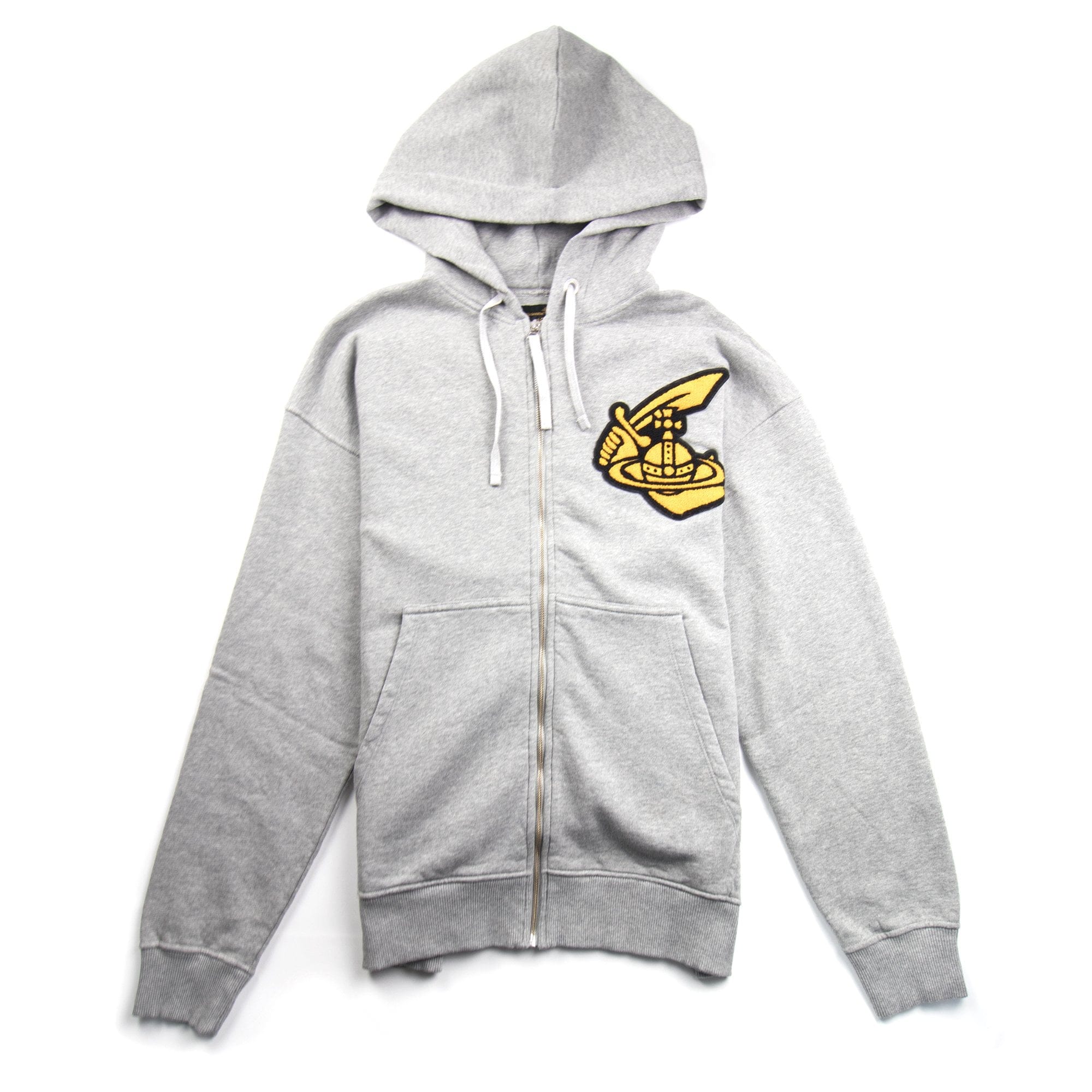 Vivienne Westwood Anglomania Orb Patch Zip Up Hoody Light Grey