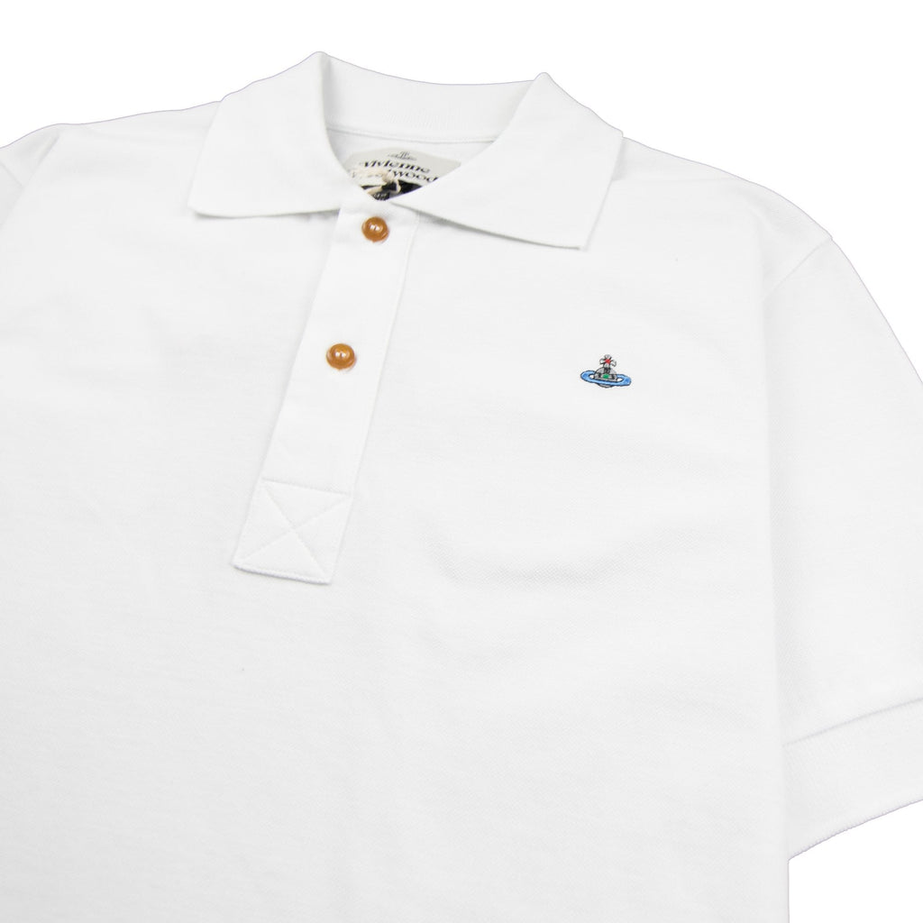 Vivienne Westwood Orb Logo Polo Shirt White