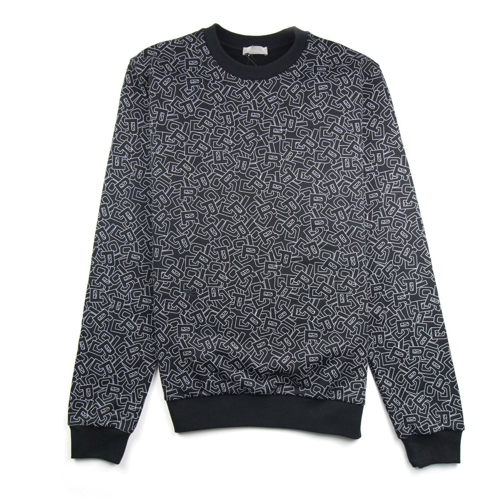 Christian Dior Letters All Over Print Sweatshirt Black