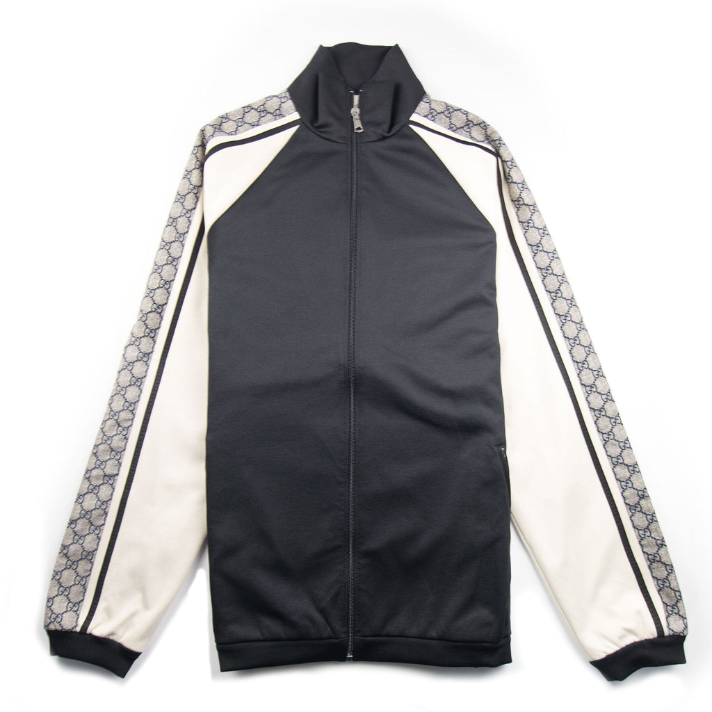 Gucci Oversize Technical Jersey Zip Track Top Black