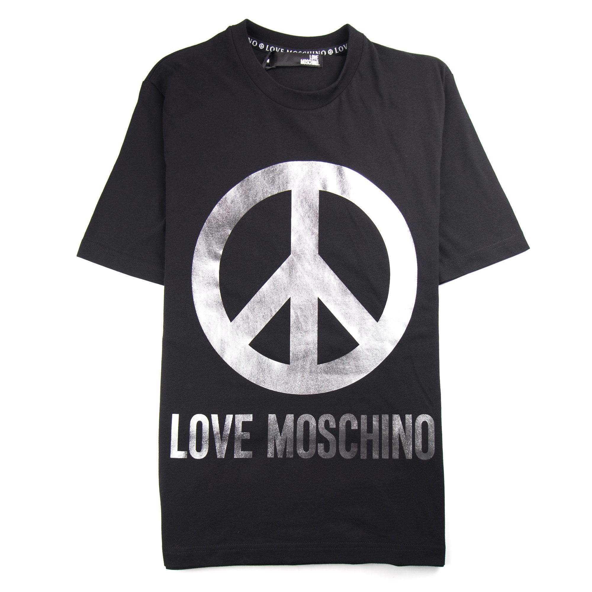 Love Moschino Peace Sign Foil Black