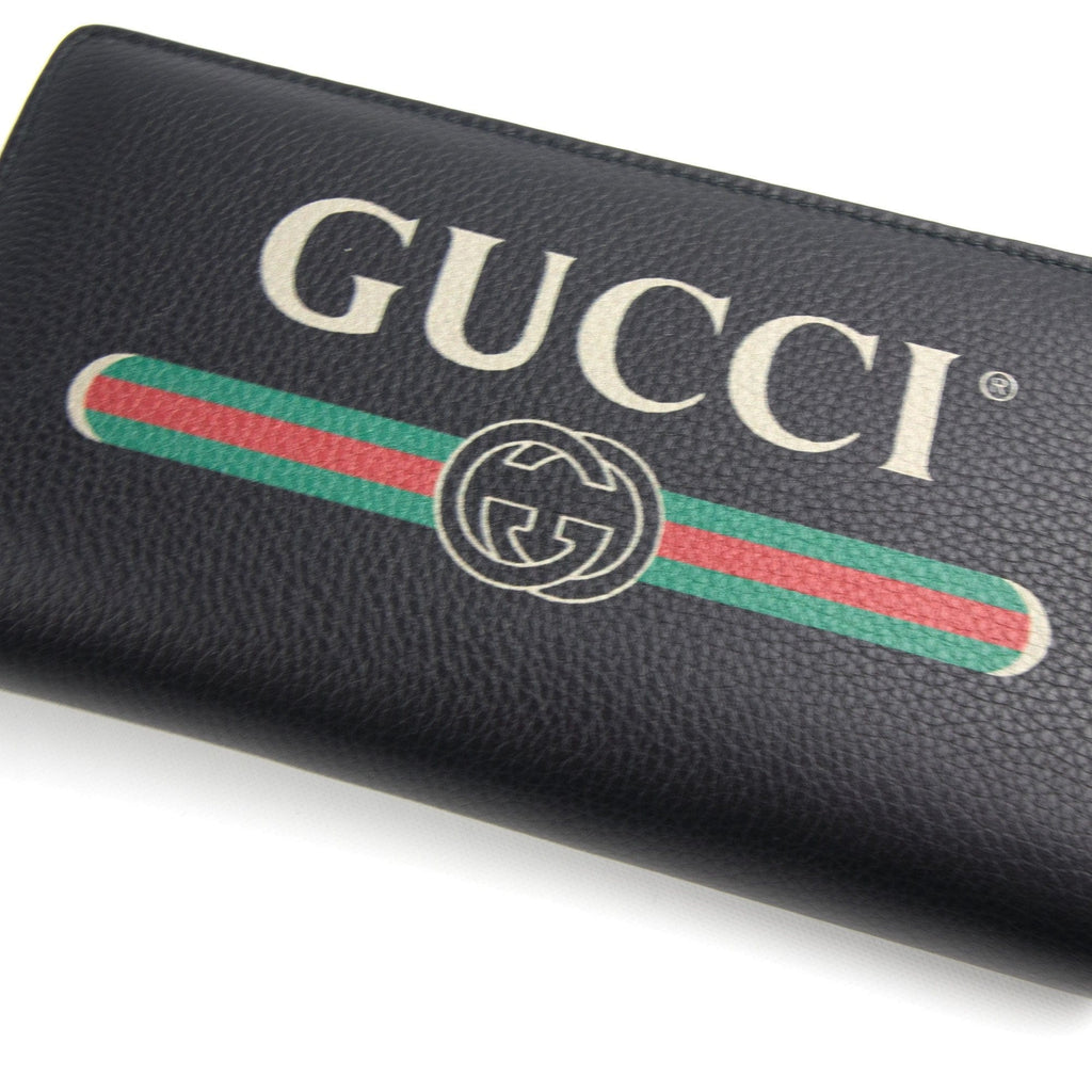 Gucci Print Zip Around Wallet Black