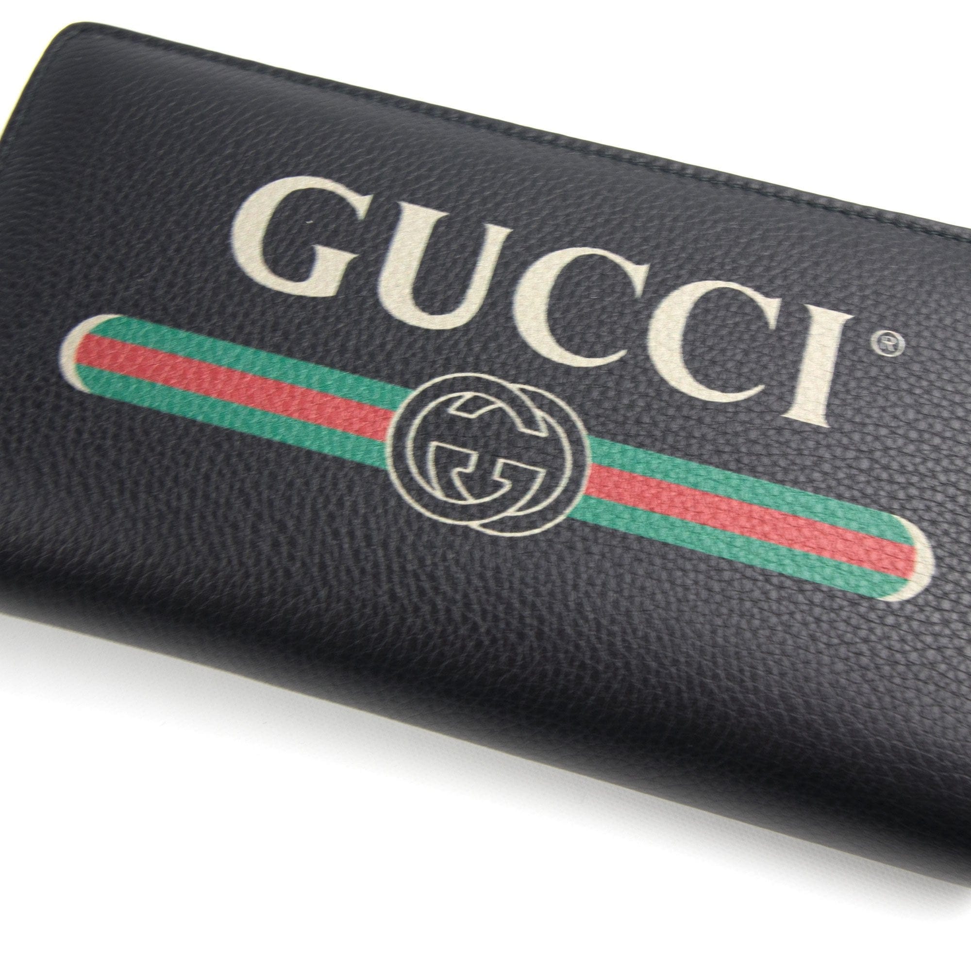 Gucci Print Zip Around Wallet Black