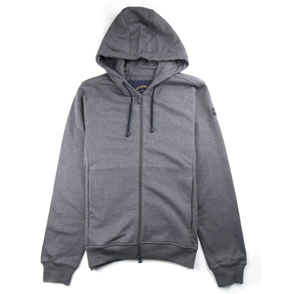 Paul And Shark Arm Logo Hoody Dark Grey