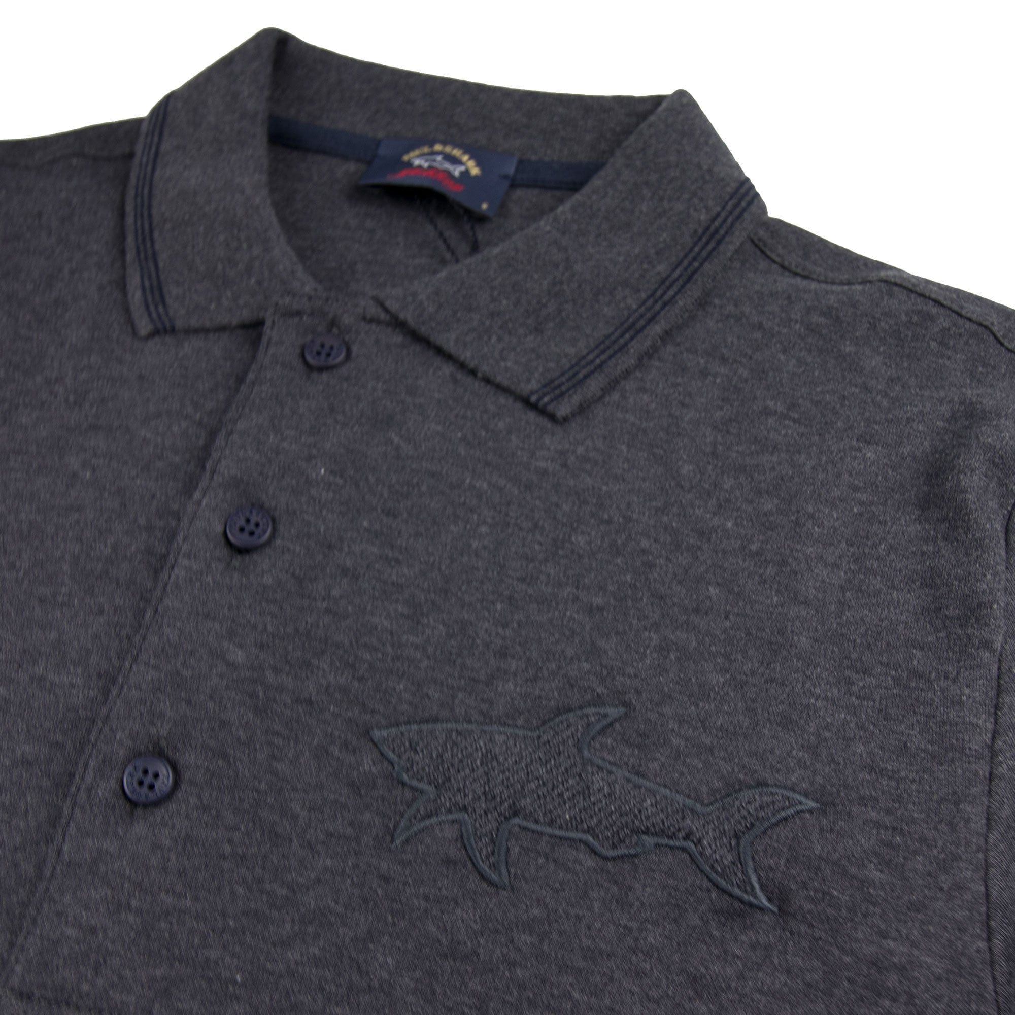 Paul And Shark Long Sleeve Polo Dark Grey