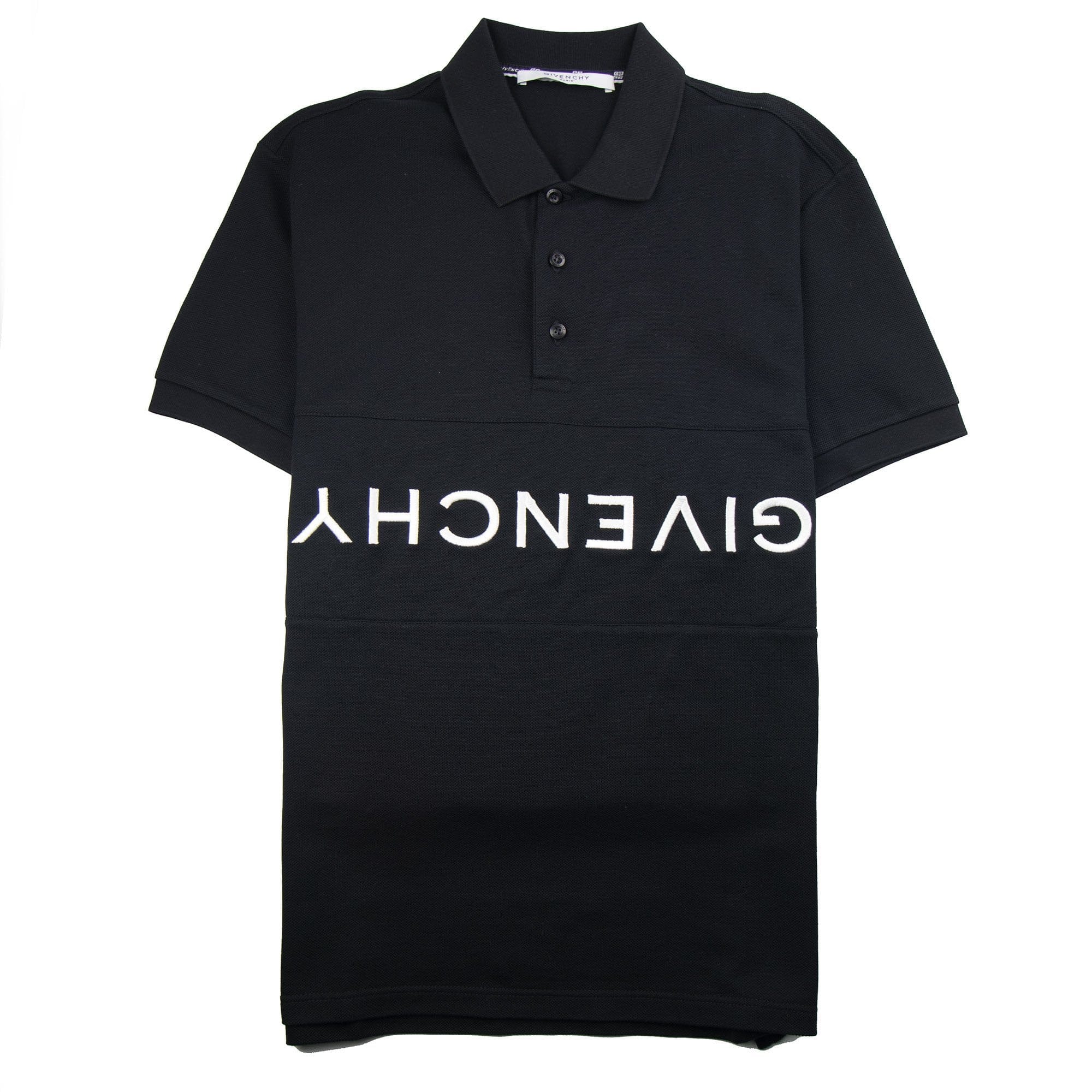 Givenchy Reverse Logo Short Sleeve Polo Black