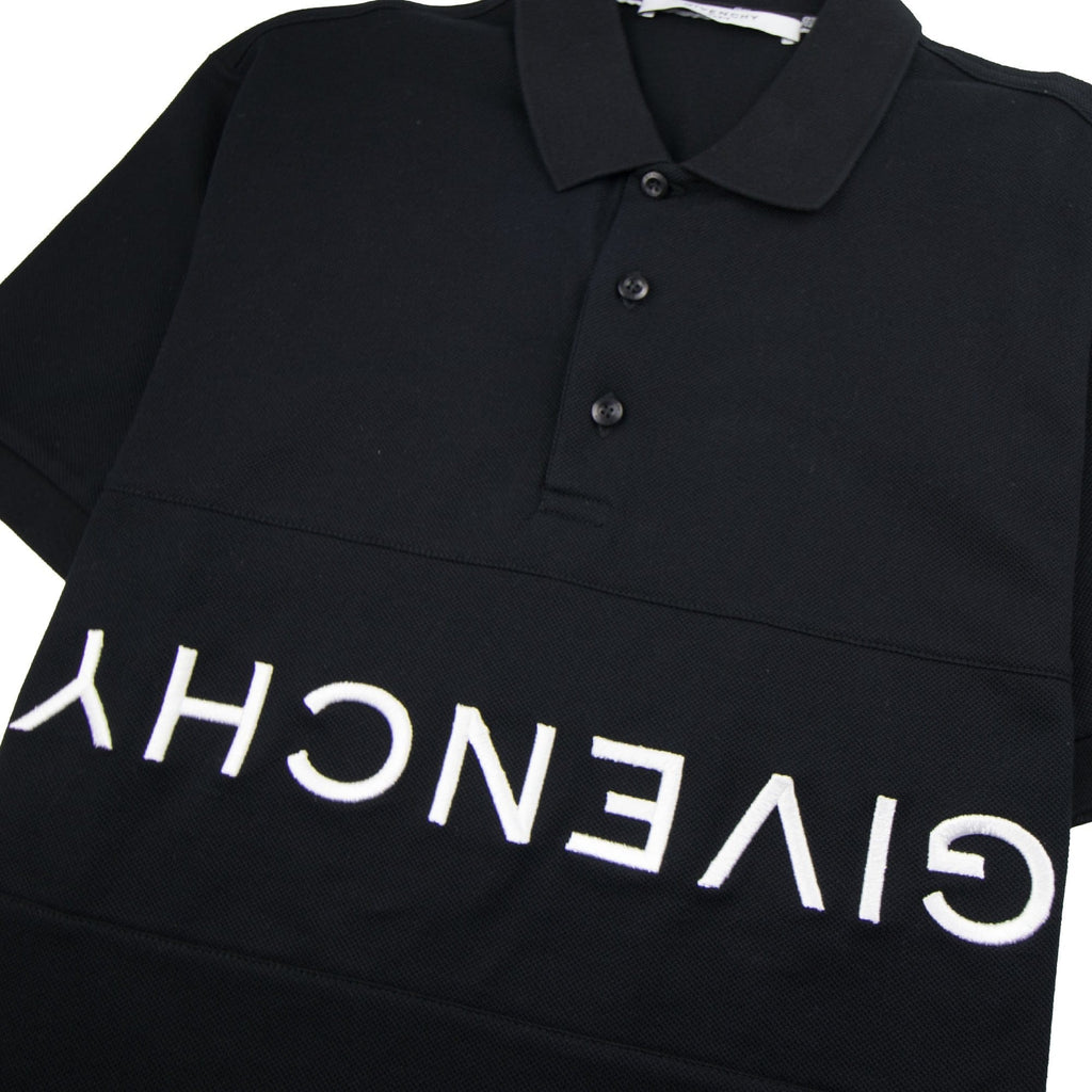 Givenchy Reverse Logo Short Sleeve Polo Black