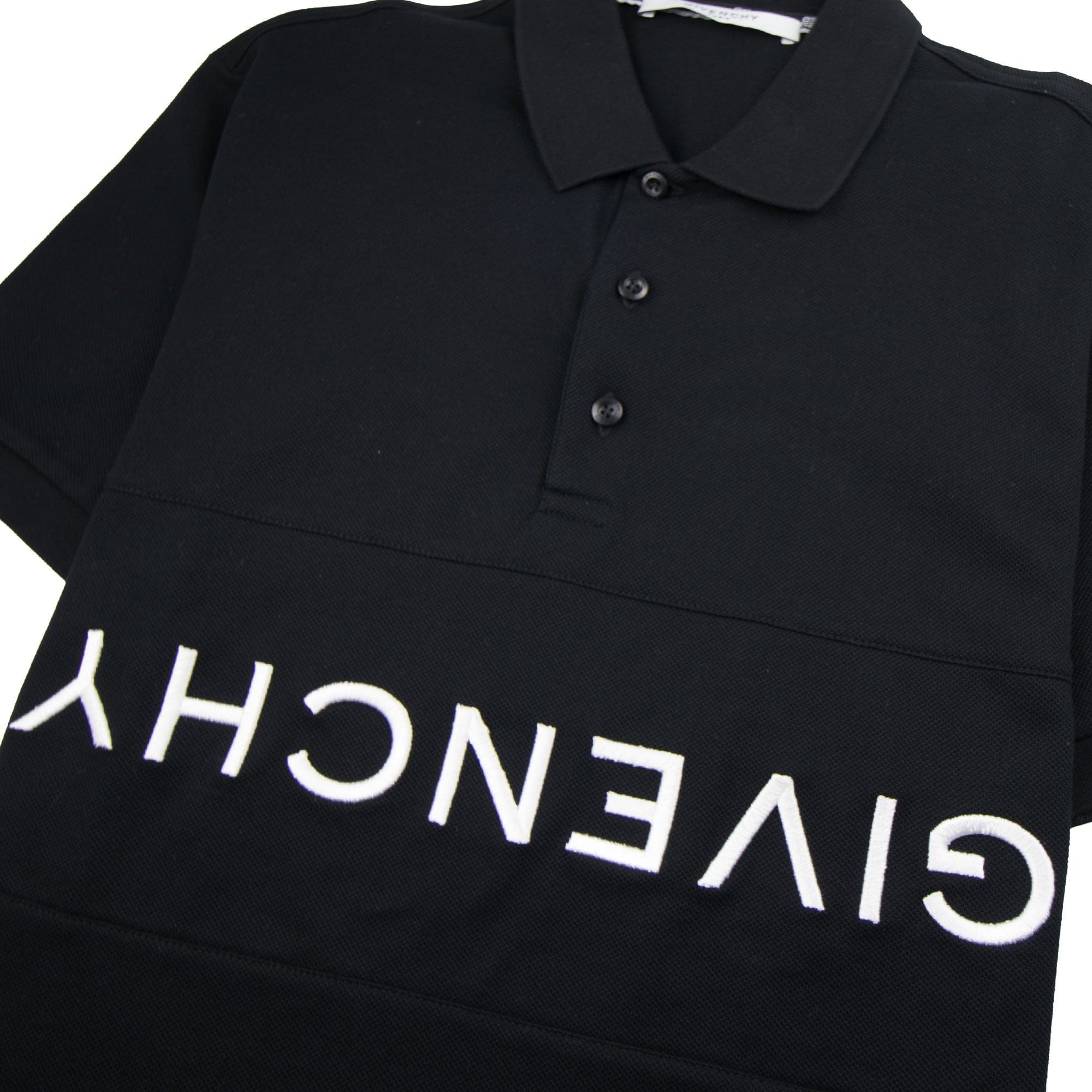 Givenchy Reverse Logo Short Sleeve Polo Black