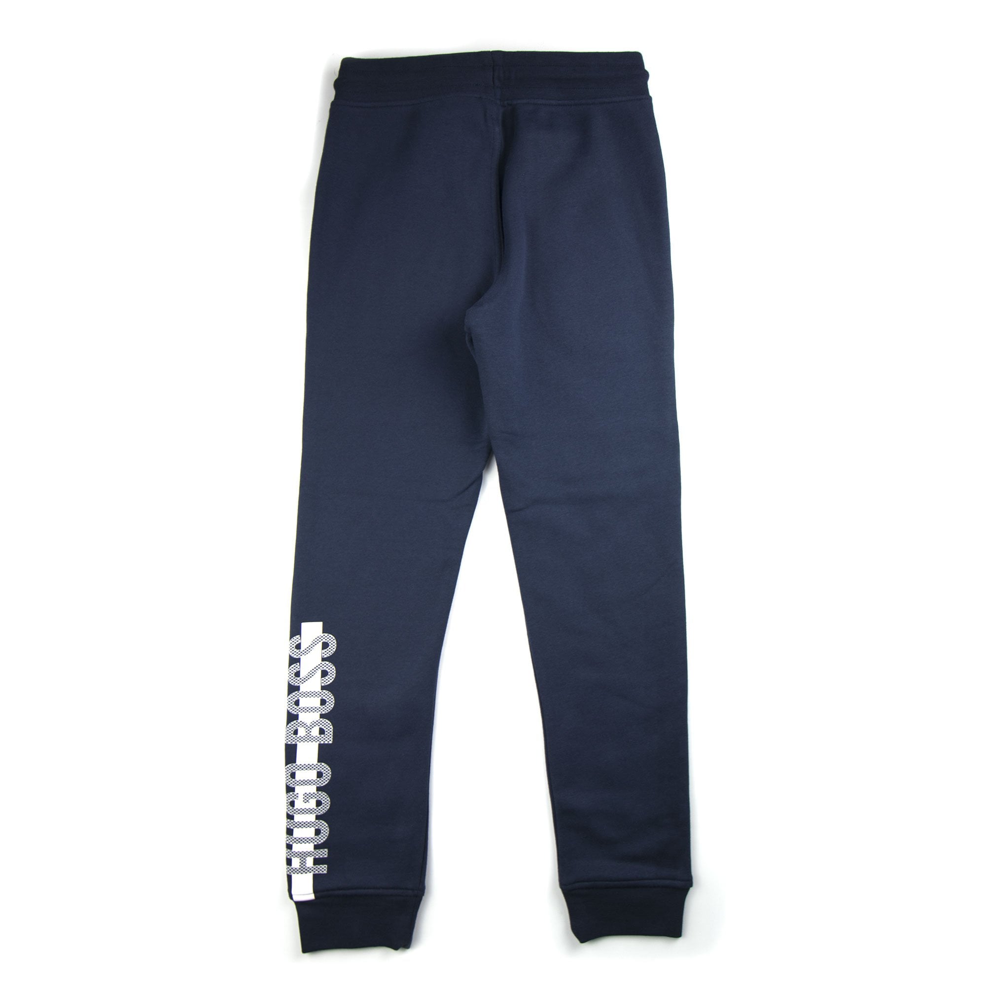 Hugo Boss Kids Rubber Logo Tracksuit Bottoms Navy