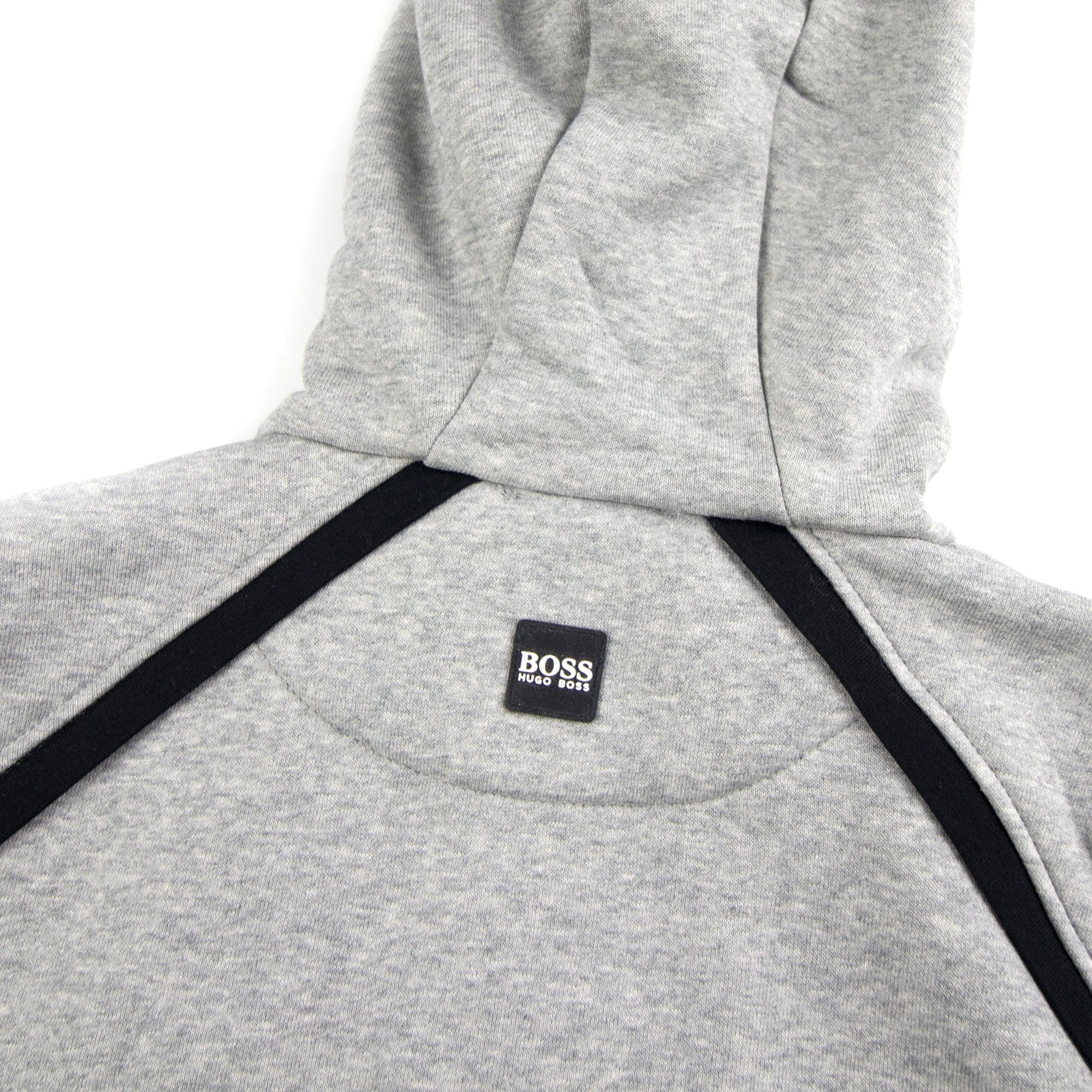 Hugo Boss Kids Rubber Logo Zip Up Hoody Grey/Black