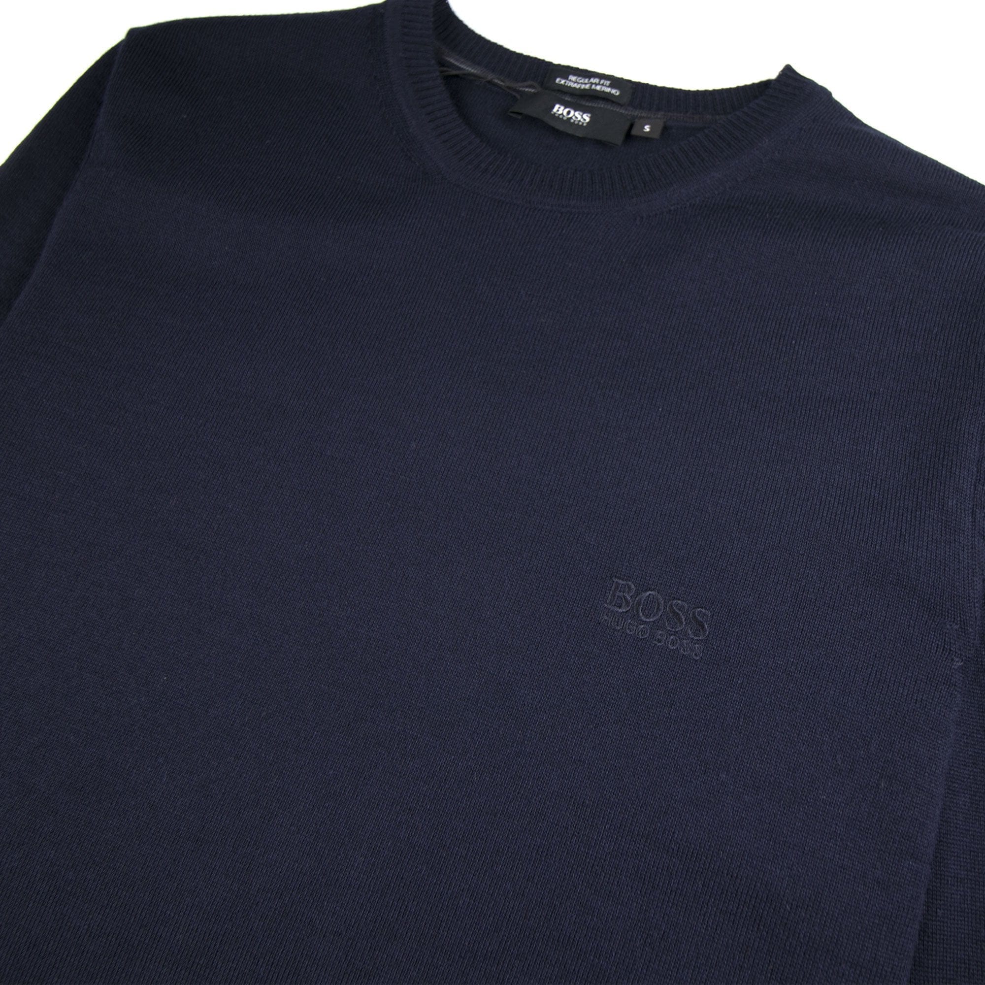 Hugo Boss Bargritte-B Round Neck Knitted Jumper Navy