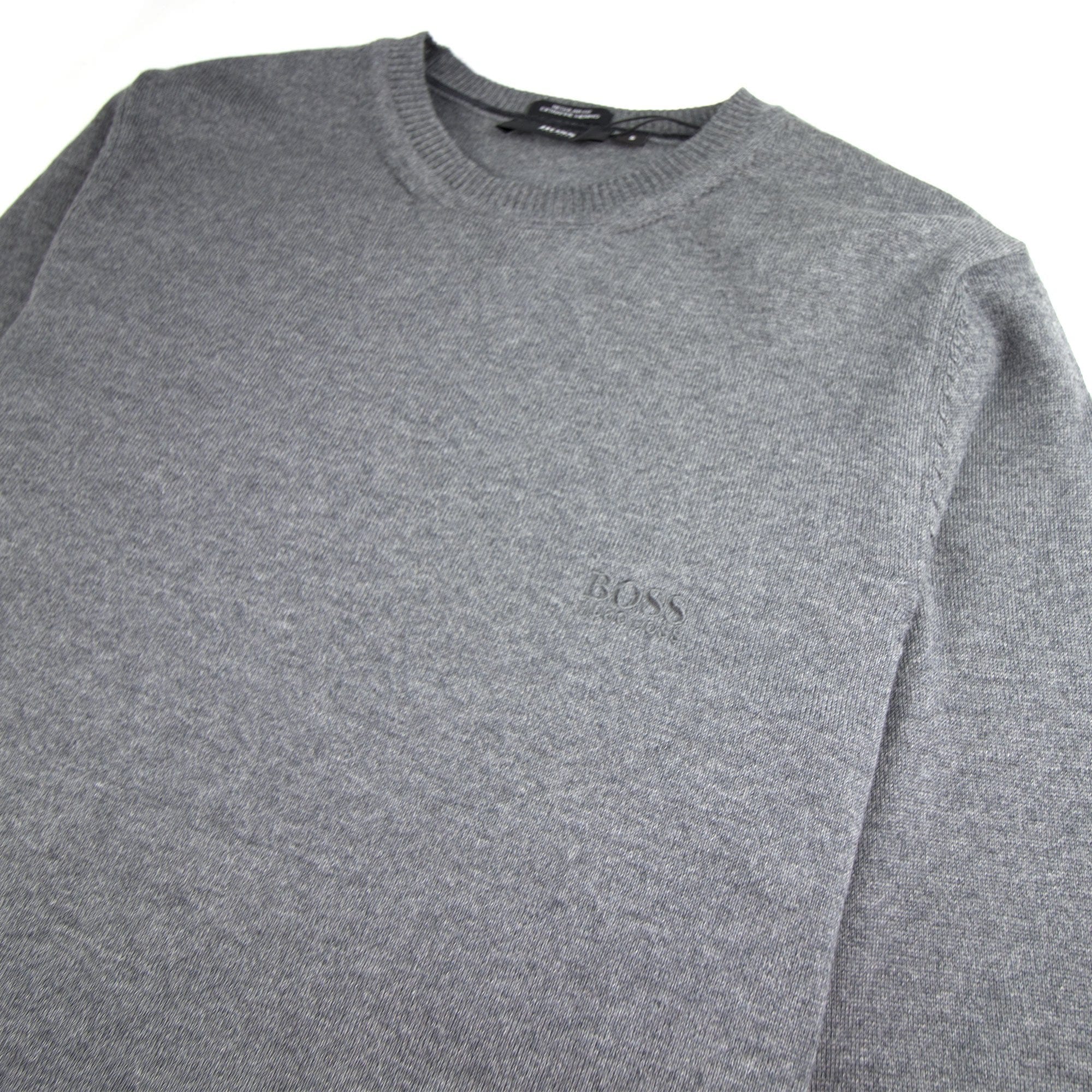 Hugo Boss Bargritte-B Round Neck Knitted Jumper Grey