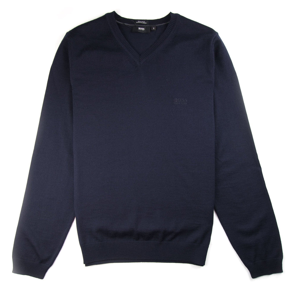 Hugo Boss Bargritte-B V Neck Knitted Jumper Navy