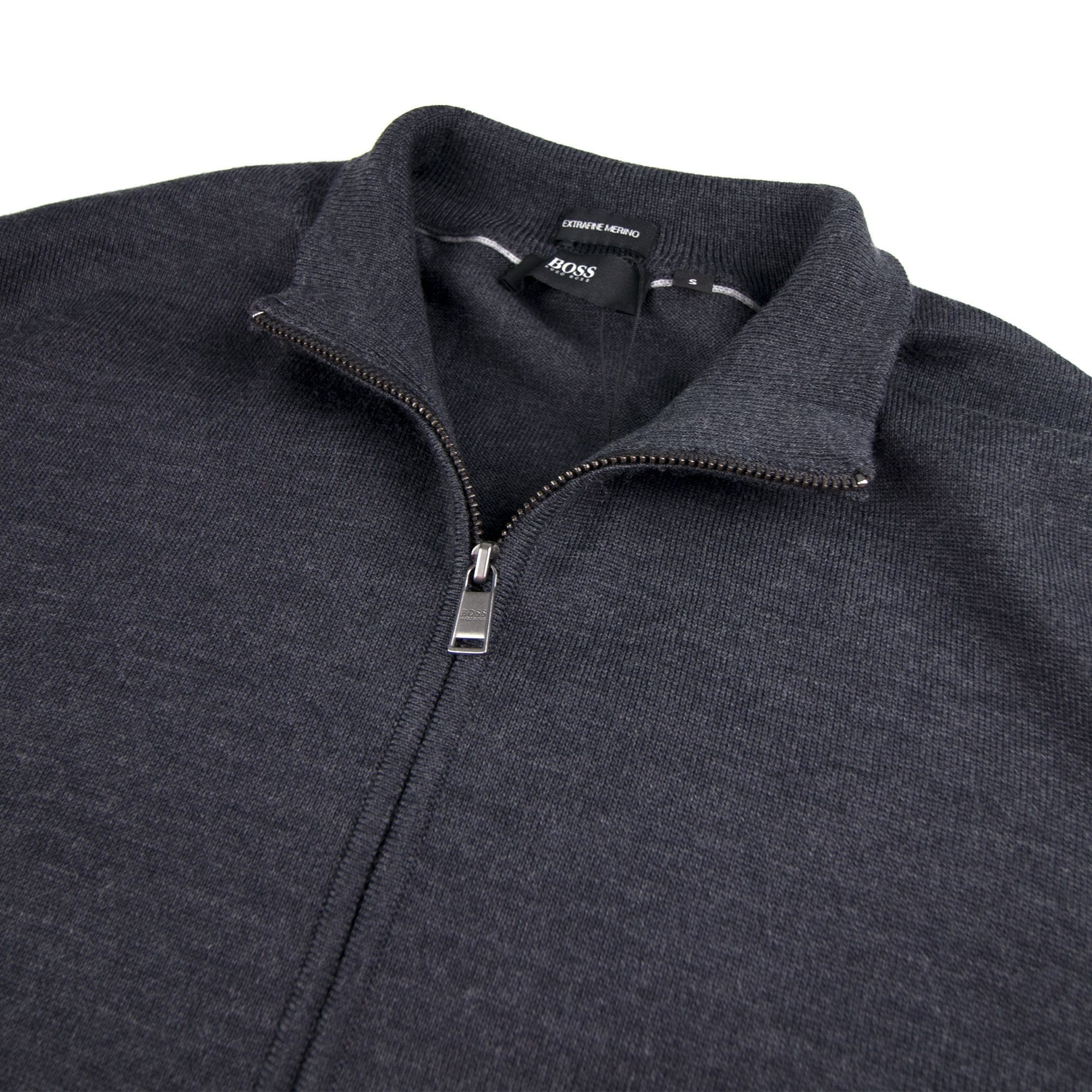 Hugo Boss Balonso Full Zip Jumper Dark Grey