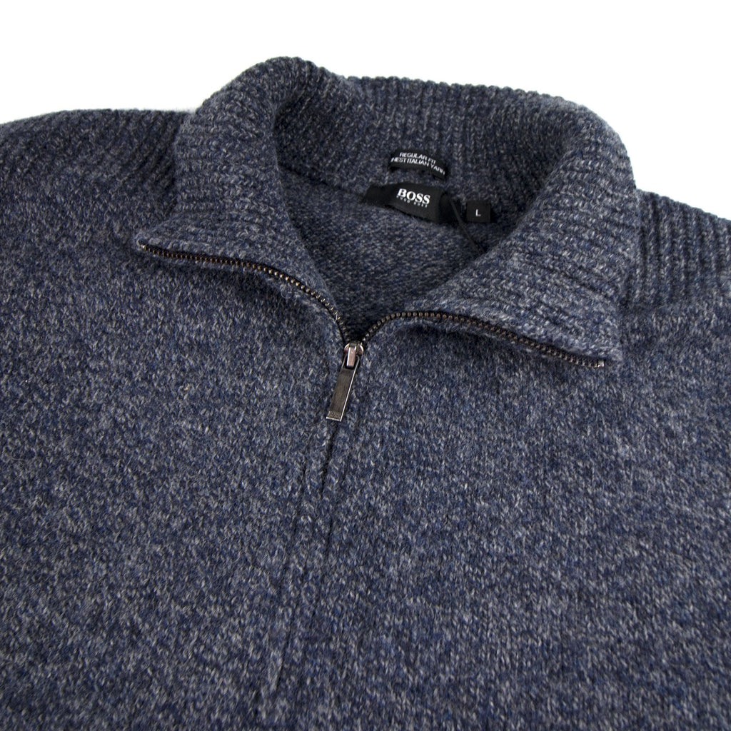 Hugo Boss Belmonte Quarter Zip Knit Dark Grey