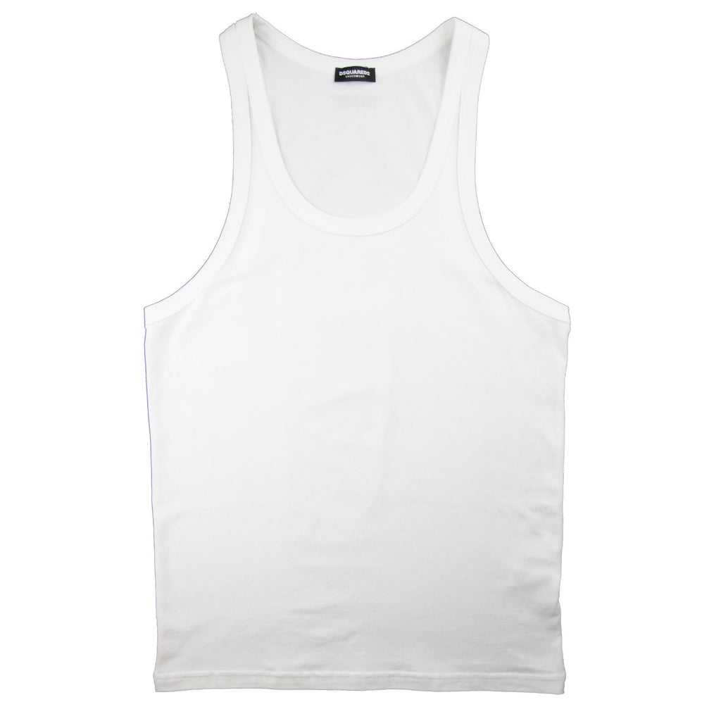 Dsquared2 Underwear Vest Leaf Logo White
