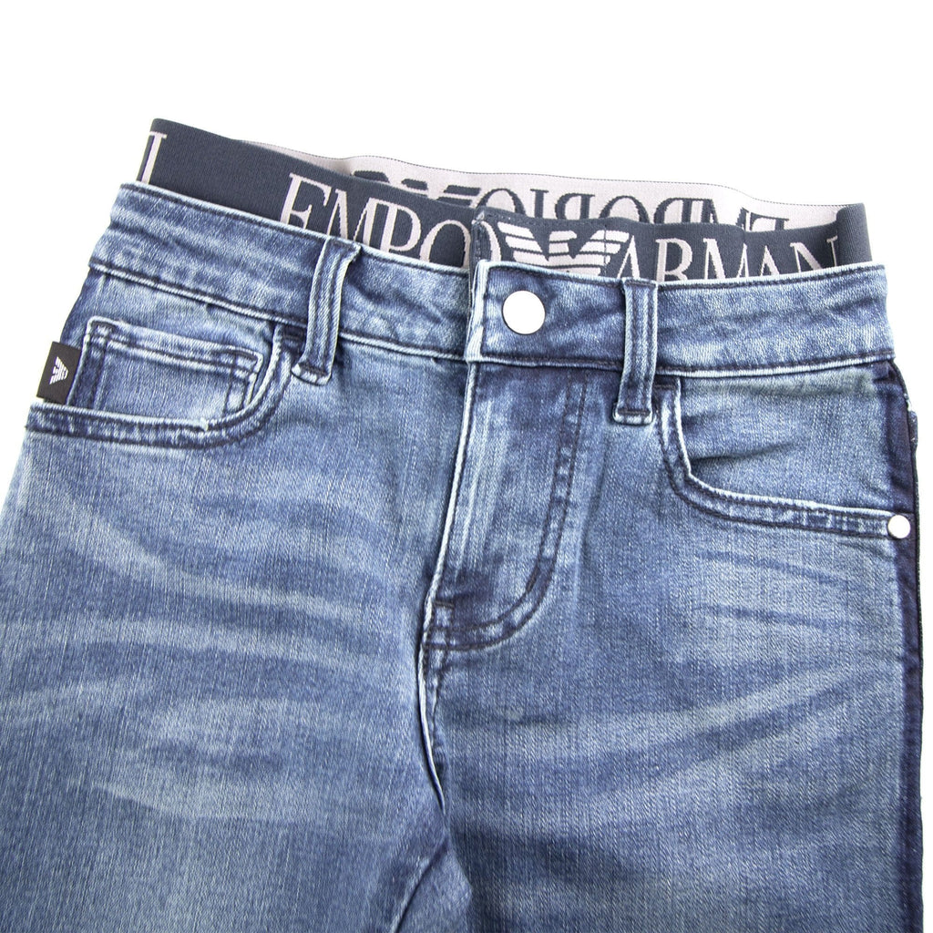 Emporio Armani Jnr Waistband Denim Jean