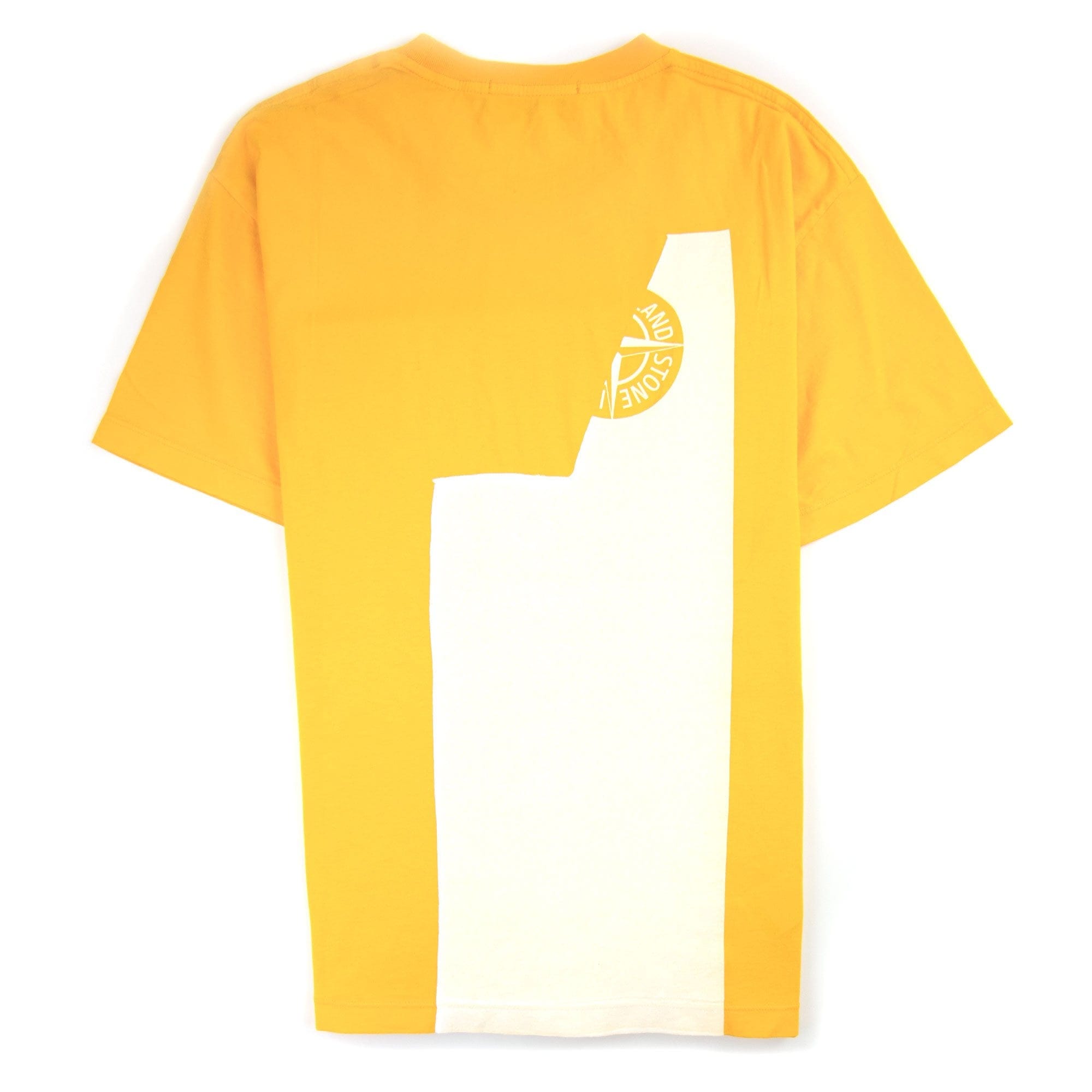 Stone Island Arm And Back Compass Logo T-Shirt Yellow