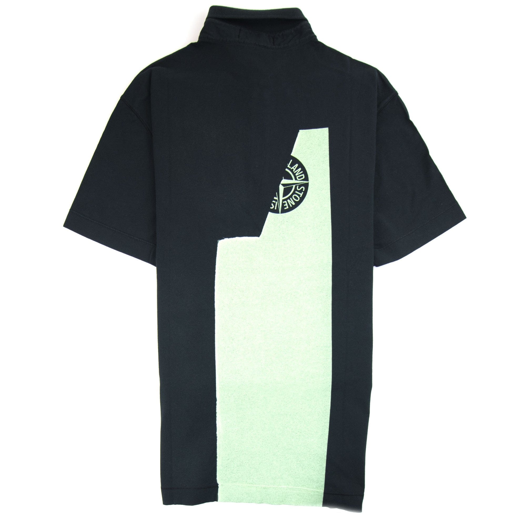 Stone Island Arm And Back Compass Logo Black