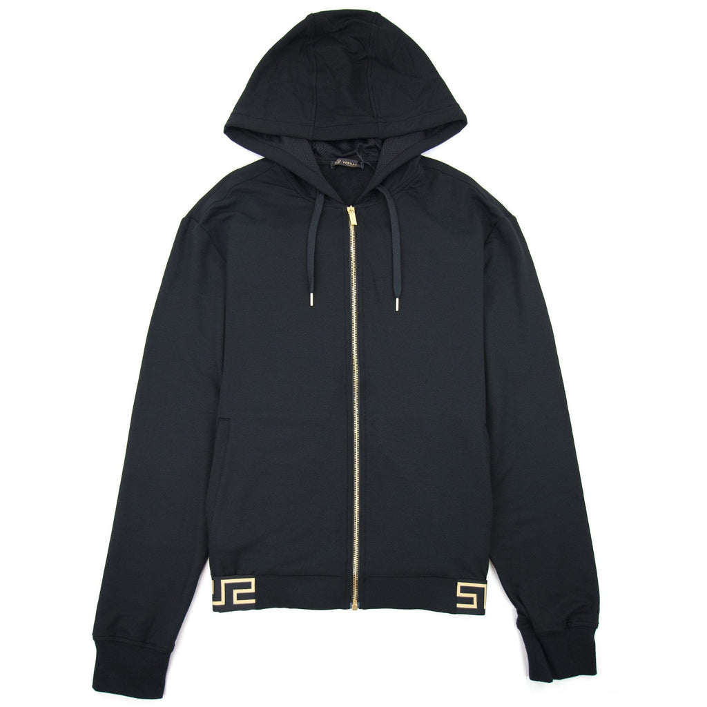 Versace Medusa Waist Band Zip Hoody Black
