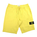 Stone Island Fleece Badge Shorts Yellow V0038