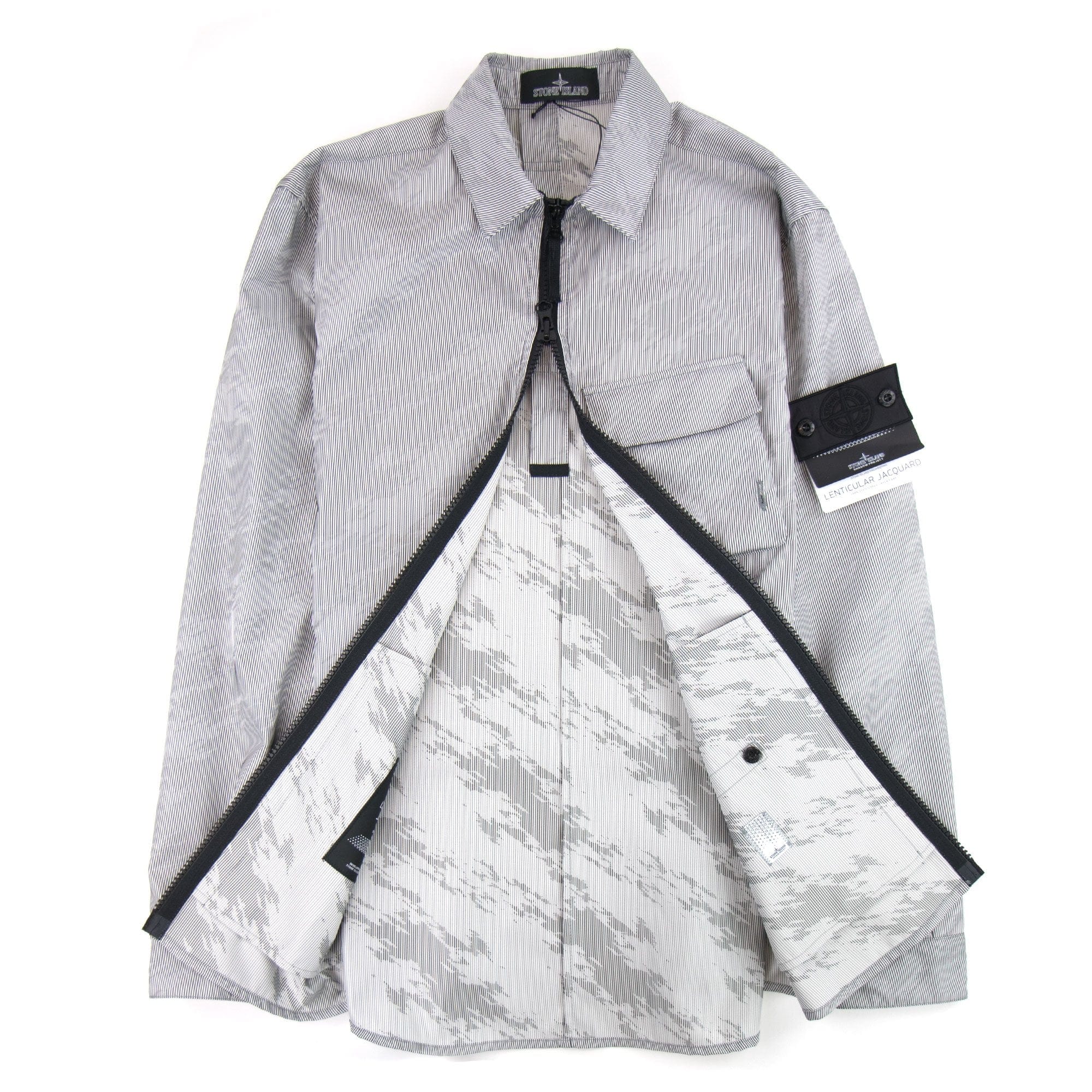 Stone Island Shadow Project Lenticular Zip-up Overshirt Jacket Black V0029
