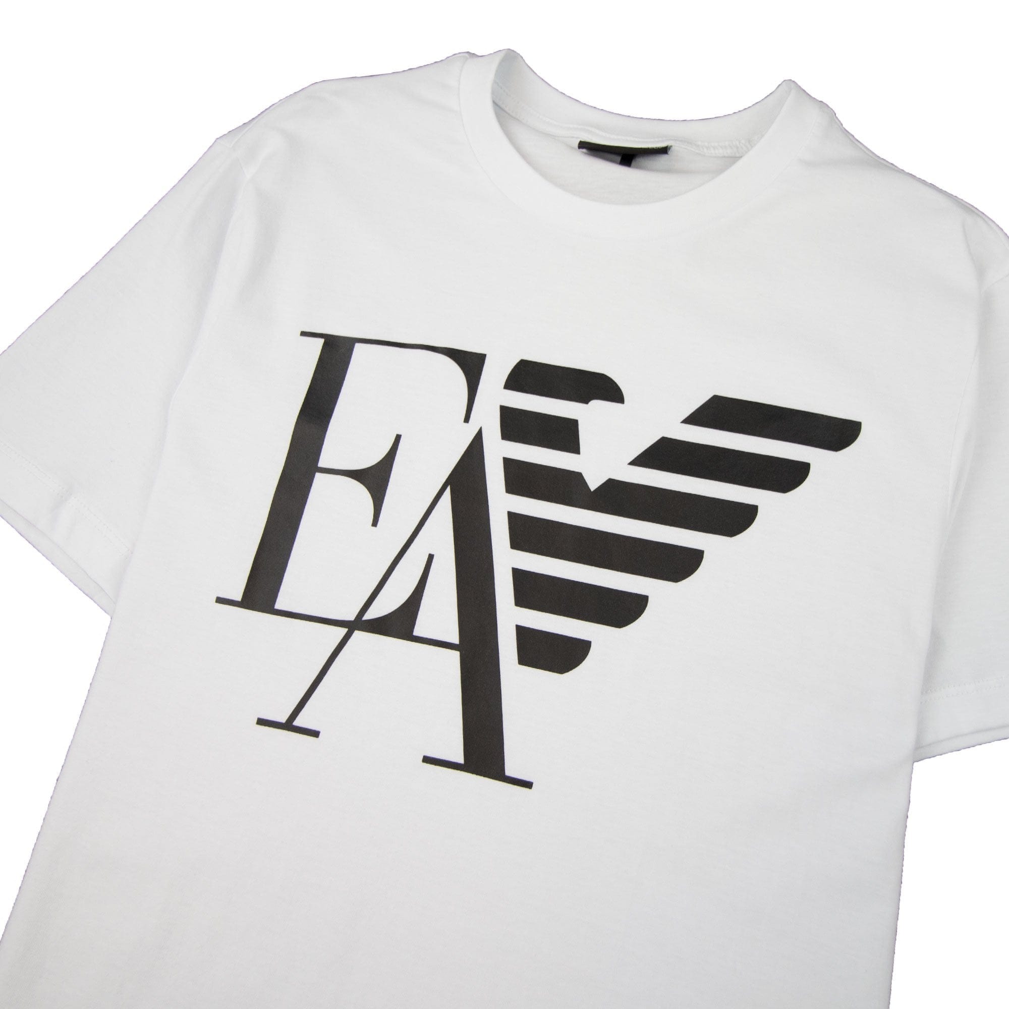 Armani Jeans Ea Eagle Print Logo T-shirt Bianco Ottico 0100
