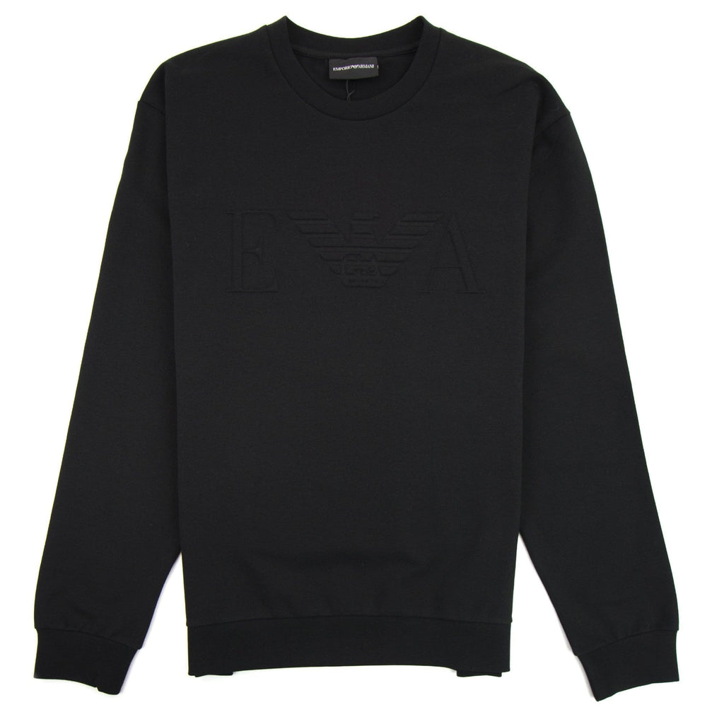 Armani Jeans Embossed Logo Sweatshirt Nero 0999