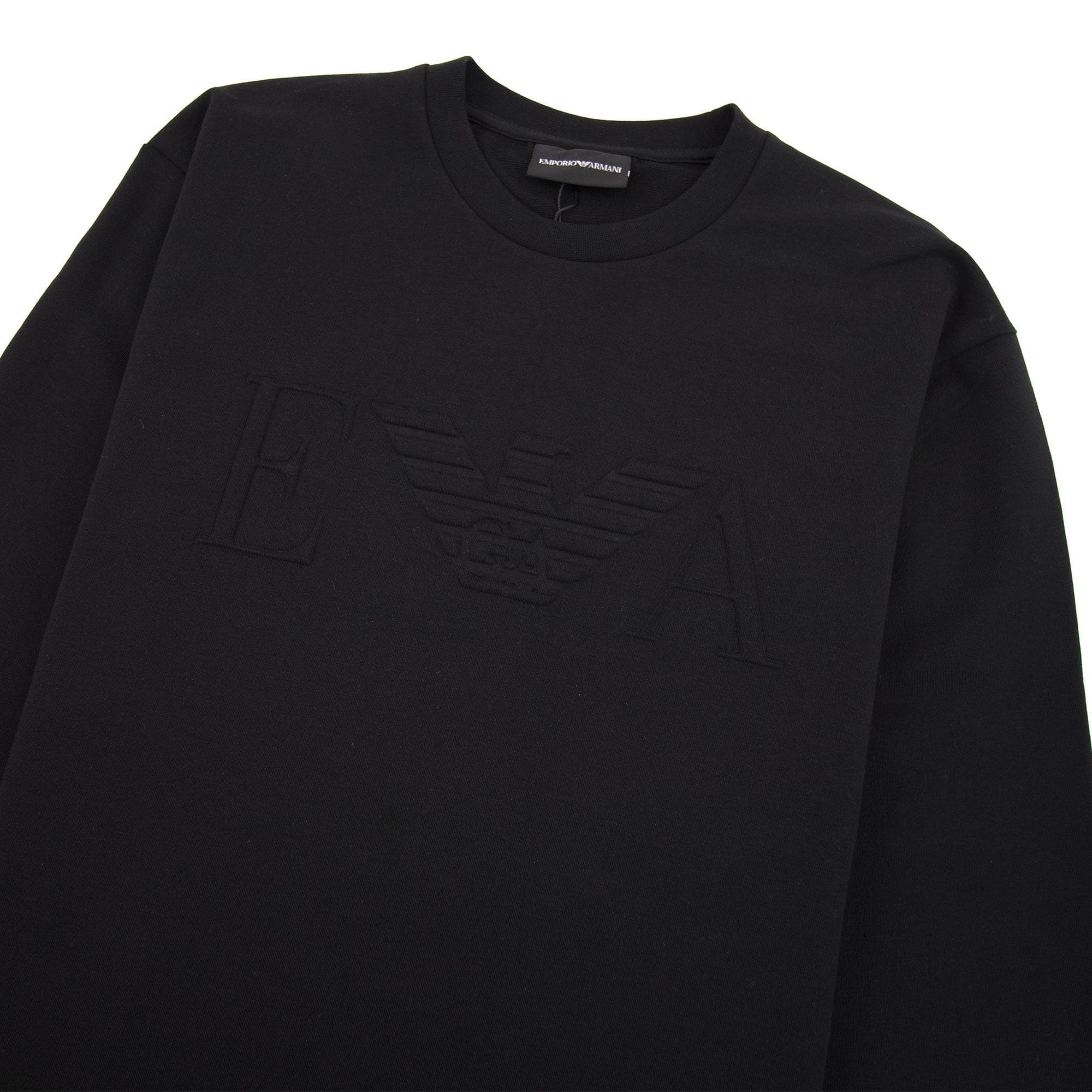 Armani Jeans Embossed Logo Sweatshirt Nero 0999