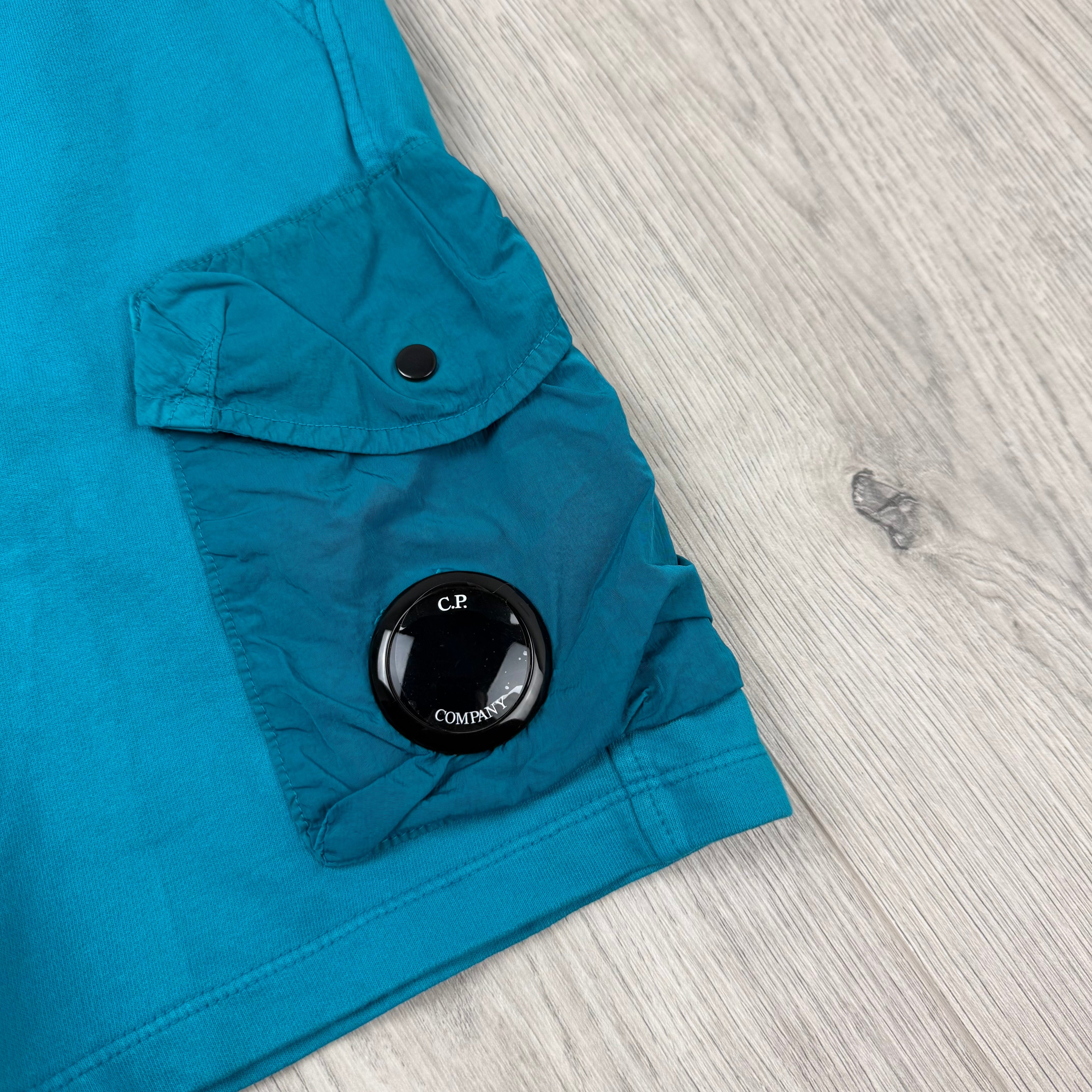 CP Company Junior Jersey Shorts - Tile Blue