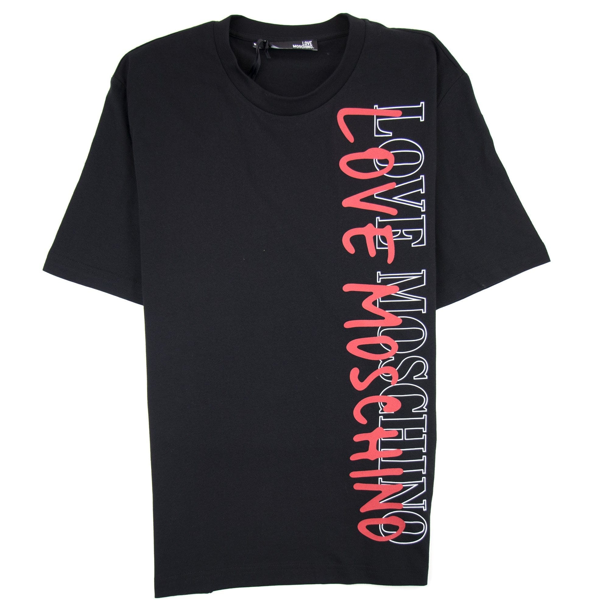 Love Moschino Overlap Script Logo T-shirt Black
