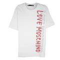Love Moschino Overlap Script Logo T-shirt White